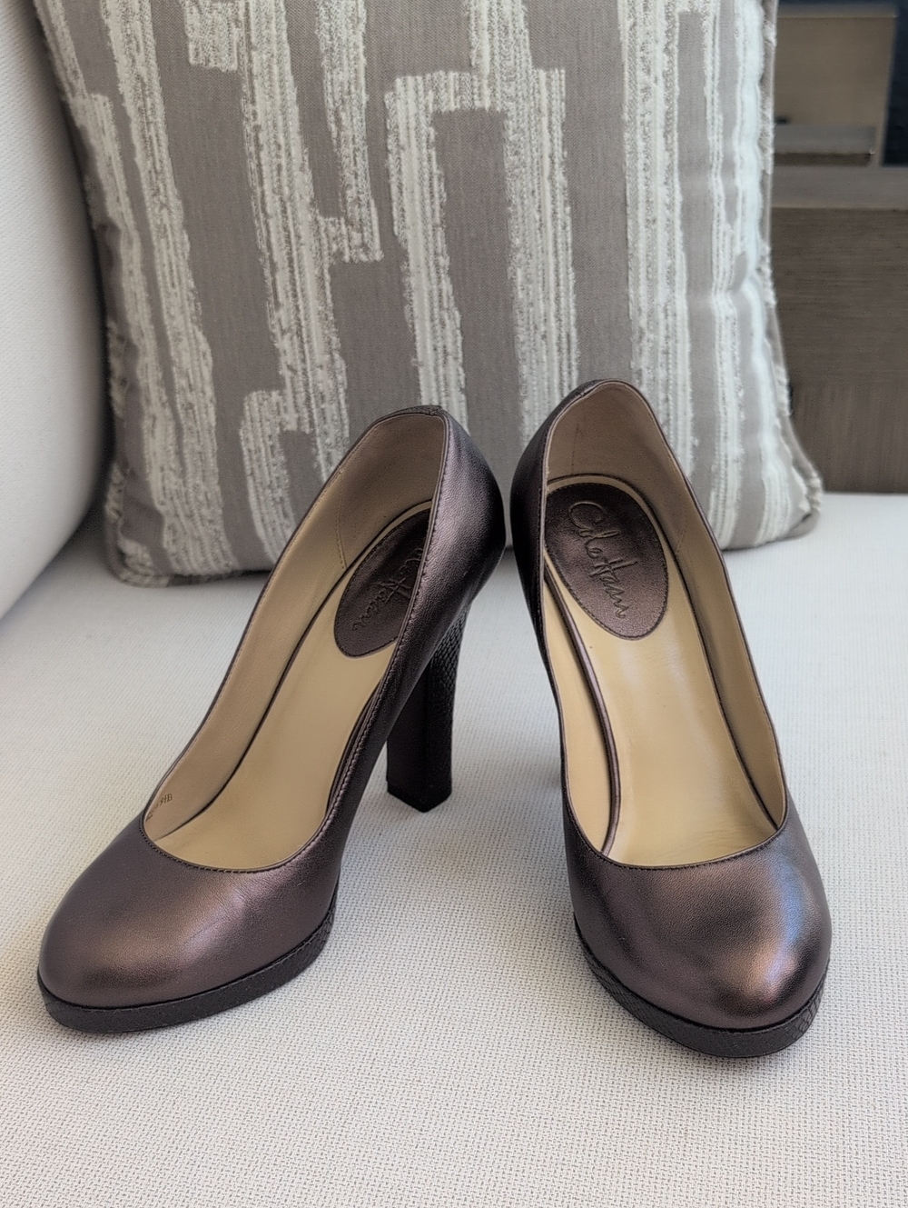 Cole Haan Women's Metallic Bronze High Heel Pumps size 9.5